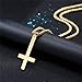 PROSTEEL Stainless Steel Inverted Cross Necklace, Upside Down Cross, Gothic,Occult,Devil, Satanic Jewelry