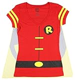 DC Comics Robin Batman Costume Licensed Graphic T-Shirt w/ Cape - Medium