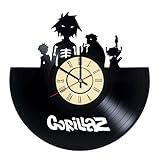 Gorillaz Band Vinyl Record Wall Clock - Get unique Living Room wall decor - Gift ideas for teens, friends - Unique Modern Rock Music Fan Art