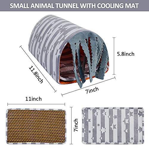 Homeya Guinea Pig Hideout, Fleece Forest Hideaway Tunnel for Guinea