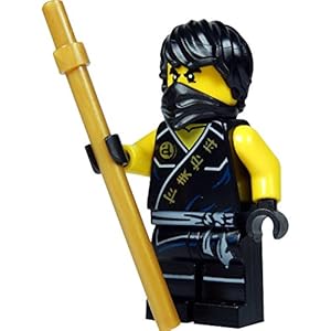 LEGOÂ® Ninjagoâ¢ Minifigure Cole (black Ninja) with golden Kendo stick 2015 LEGO NINJAGO LEGO