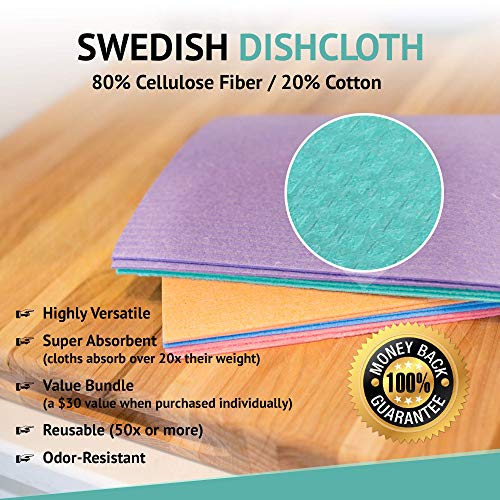 1 Swedish+Dishcloth+Cellulose+Sponge+Cloths