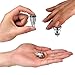Ulincos Momentary Push Button Switch U16F1 1NO1NC Silver Stainless Steel Shell with 12V Green LED Ring Suitable for 16mm 5/8