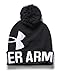 Under Armour Women's Graphic Pom Pom Beanie, Black (001)/White, One Size Fits All