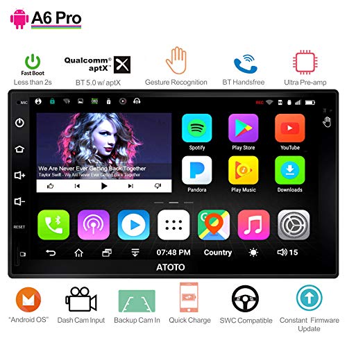 [New] ATOTO A6 2DIN Android Car Navigation Stereo - 2X Bluetooth & Phone Fast Charge - PRO A6Y2721PR-G Gesture Operation - Car Entertainment Multimedia Radio,WiFi,Support 256G SD &More