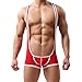 YiZYiF Men's Sexy Lingerie Bodysuit Boxer Briefs Suspenders Singlet Underwear