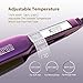KIPOZI Professional Hair Straightener, 1.75 Inch Titanium Flat Iron for Hair Dual Voltage Flat Iron, Wide Flat Iron for Thick Hair with Adjustable Temperature & Digital LCD Screen, Purplethumb 1