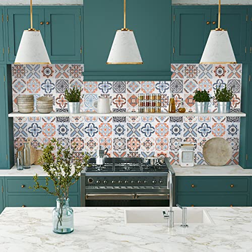 Orainege Boho Wallpaper Peel and Stick Backsplash Bohemian Tiles ...
