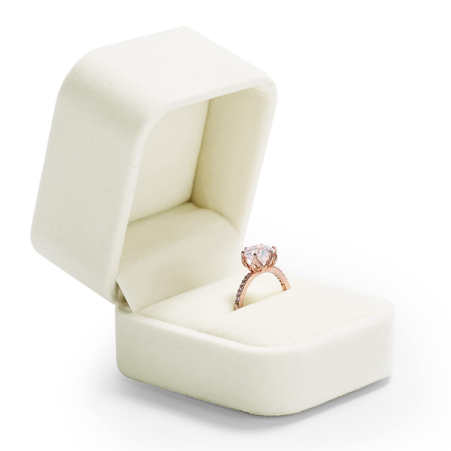 Photo 1 of Oirlv Ring Box Wedding Day For Women Velvet Jewelry Box For Engagement Ring Boxes For Proposal