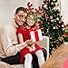 BOLZRA Christmas Headbands Party Fancy Glasses Frames with Reindeer Xmas Tree Glitter Designs for Holiday Costume Photo Booth Eyeglasses Hats, 8 Pack