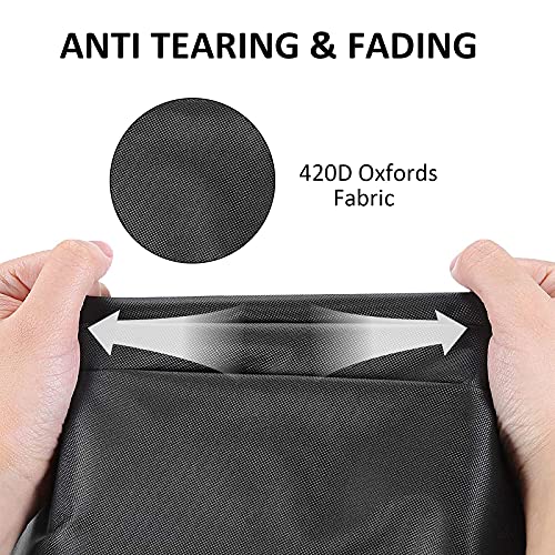 MALNEOO Fire Pit Cover Round Fits 28/30/32/34 Inch Fire Bowl, Heavy Duty 420D Polyester with Thick PVC Coating, Full Coverage Patio Outdoor Waterproof, Dustproof FirePit Covers, 34\