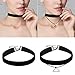 FENICAL Choker Necklace Set with 5 Removable Pendants - Black