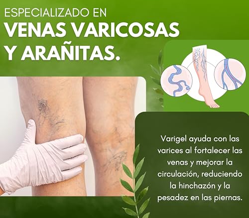 Varigel 475gr – Gel para piernas Cansadas e Hinchazón | Con Castaño de Indias, Hamamelis & Romero | Textura Ligera, Absorcion rápida