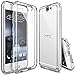 HTC One A9 Case, Ringke [Fusion] Crystal Clear PC Back TPU Bumper w/ Screen Protector [Drop Protection/Shock Absorption Technology][Attached Dust Cap] For HTC One A9 - Clear