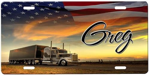 onestopairbrushshop Semi Truck License Plate