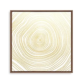 Framed Canvas Home Artwork Decoration Annual Ring Canvas Wall Art for Living Room, Bedroom - 16x16 inches