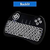 Lynec H9 2.4GHz Backlit Wireless Keyboard Mouse Remote Touchpad for PC,Xbox 360,PS3,Raspberry Pi 3 ,Google Android TV Box,Nvidia Shield TV,HTPC,IPTV