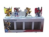 Transformers Prime Glassware Set of Four (4) 8oz Glasses Tumblers Optimus Prime