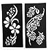Tattoo Stencils - Butterfly and Flowers - New Henna Designs- Set of 10