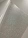 Transparent (Clear) Glitter Glossy 5-Pack of Adhesive Vinyl Sheets - 12