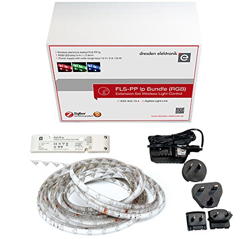 Extension Set for Smart Light Control with Wireless Ballast, 3m RGB LED Stripe, Power Supply, ZigBee Certified Product
