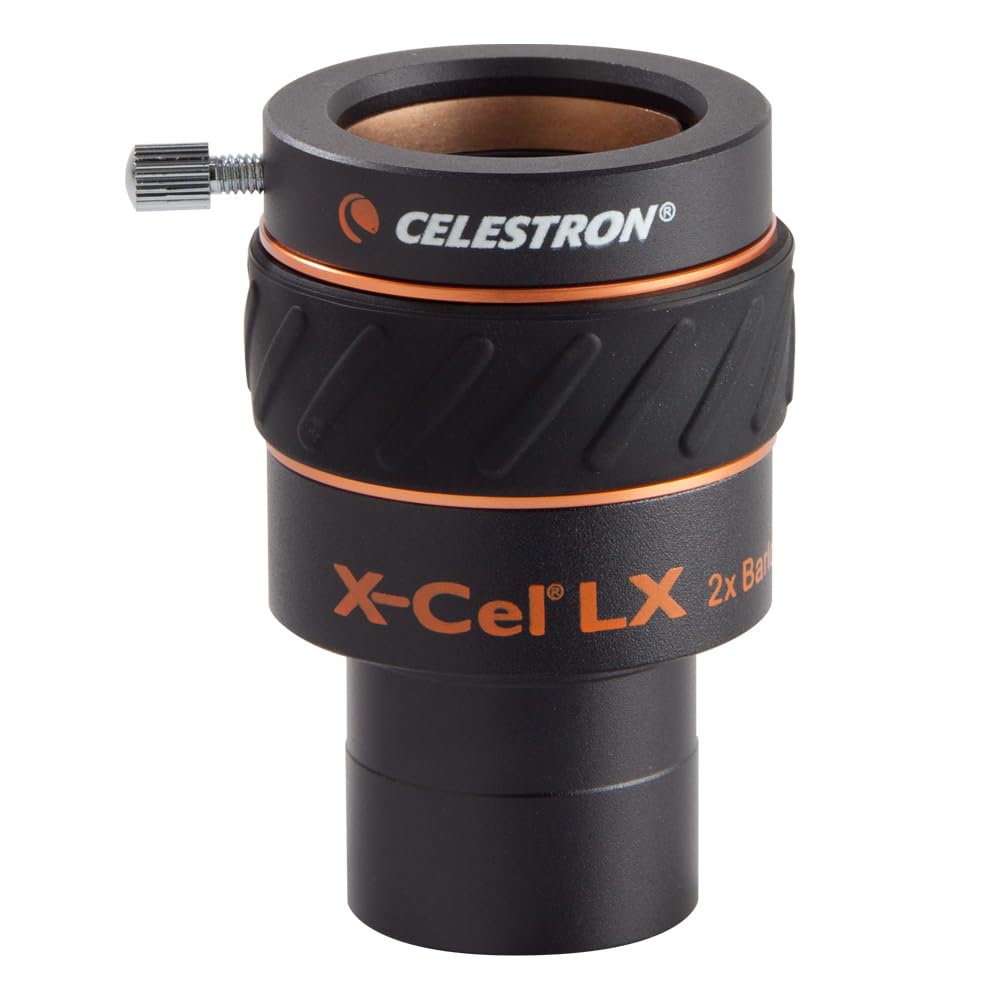Celestron 93529 1.25 Inch X-Cel LX 2x Barlow Lens, Black