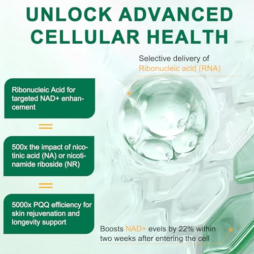 O NATURE ZIRAN Suplemento De Nad, Ribósido De Nicotinamida De Nad De 910 Mg Para Hombres Y Mujeres, Resveratrol De Ribósido De Nicotinamida Liposomal, Para El Antienvejecimiento, La Energía, La Conc