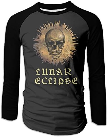 VINTAGE LUNAR ECLIPSE Men's Raglan Baseball T-Shirts Long Sleeve Baseball Tees XXL