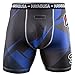 Hayabusa Metaru 47 Silver Compression Shorts, Black/Blue, Medium