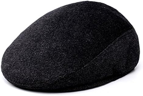 Aged Cap/Woolen Warm Cap/Leisure Berets-Black 60cm(24inch)