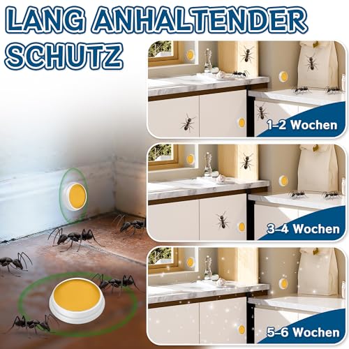 Tiezeeu100 Stück Küche-Vertreiben-Ameisen-Gel für den Innen und Außenbereich, Langanhaltend und Effektiv(Blau)