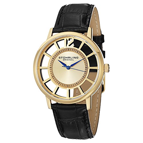Stuhrling Original Men's 388S.333531 Classic Winchester Swiss Quartz Gold-Tone Watch Set