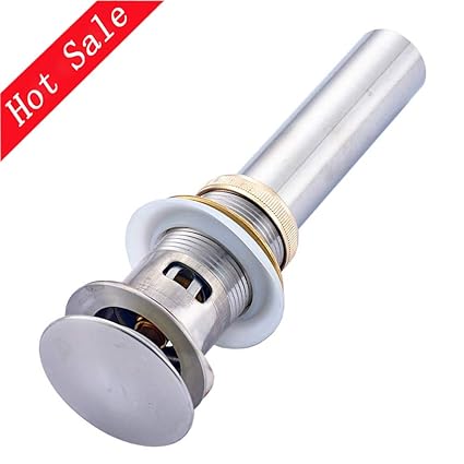 Decor Star Pu 003 Tb 1 1 2 Bathroom Faucet Vessel Vanity Sink Pop Up Drain Stopper Without Overflow Brushed Nickel Sink Drains