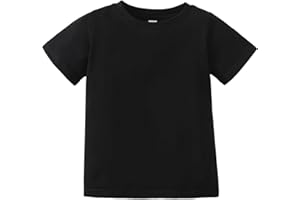 Magic Park 6M-14Y Baby Short Long Sleeve Tee Tops Toddler T-Shirt Kids Solid Color Shirts Boys Girls Casual Blouse