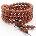 JIIUZUO 6mm108 Beads Bracelet Men Women Wood Necklace Elastic