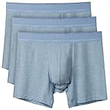 Separatec Men's Micro Modal Separate Pouches Comfort Fit Boxer Briefs 3 Pack(L,Blue)