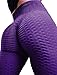 GILLYA Booty Yoga Pants Women High Waisted Ruched Butt Lift Textured Tummy Control Scrunch Leggings (Violet, L)thumb 1