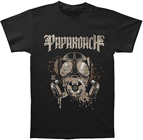 Papa Roach Men's Black Face Mask Tee T-shirt Medium Black