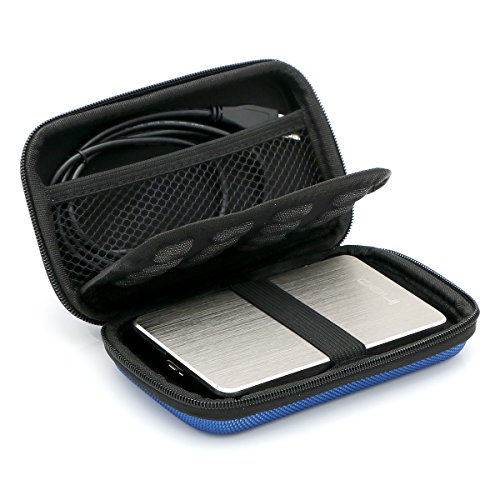 ineo Shockproof 2.5" External Hard Drive Portable EVA Case For Carrying 2.5 inch HDD SSD, USB Cable, SD Card, Flash Drives, and more