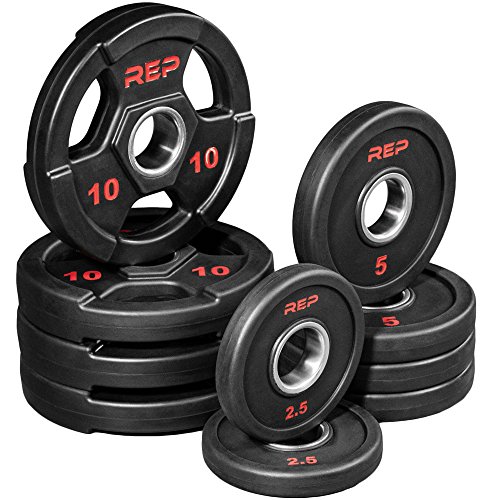 Buy Rep Rubber Coated Olympic Plates TriGrip Olympic Barbell Weights