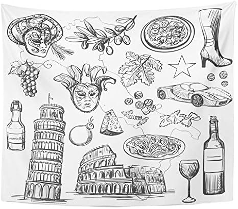 Amazon Co Jp Emvency タペストリー ポリエステル生地 プリント ホームインテリア イタリア国旗 コロシアム ポンペイイ 壁掛けタペストリー リビングルーム ベッドルーム 寮用 50x60インチ 50 L X 60 W ゴールド ホーム キッチン