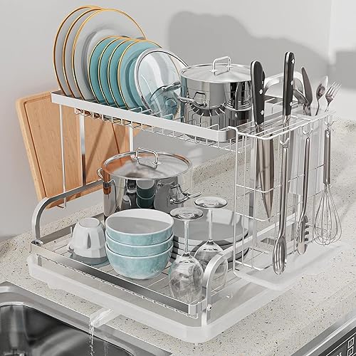 Sakugi Dish Drying Rack for Countertop Rustproof Dish Rack