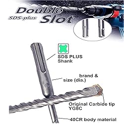 SDS Plus Hammer Drill Bit 3Pcs 3/16 in. x 8