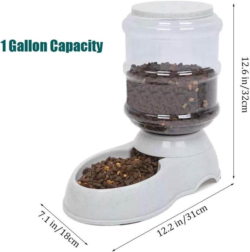 Kitchen & Dining : YNC Automatic Cat Feeder, 1 Gallon Cat Dog Food Dispenser, Durable Automatic Gravity Cat Dog Feeder, Practical Automatic Pet Feeder Food Dispenser for Cats, Small Dogs and Other Cute Small Pets : 
