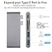 USB C Hub Multi Port Adapter 5 IN 1 Type C Adapter Aluminum for MacBook Pro 2017/2016 13''& 15'' with 2 USB 3.0 Port,Type C Charging Port,SD & Micro Card Reader (Space Gray)