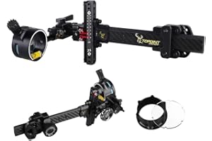 Compound Bow Sight Carbon Fiber Bar Micro Adjustable Bow Sight T Shape Single Pin Target Sight