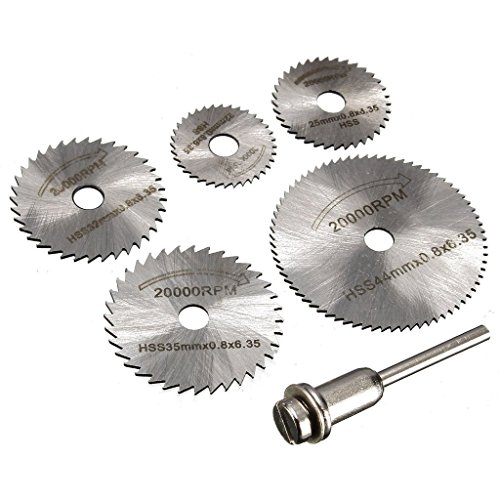image for ZFE 2 Sets HSS Saw Blades Rotary Tool Circular Saw Blade Mandrel -1/8