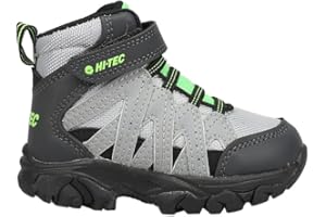 HI-TEC Toddler Boys Ravus Blast Mid Hiking Hiking Casual Boots Ankle - Black, Green, Grey - Size 6 M