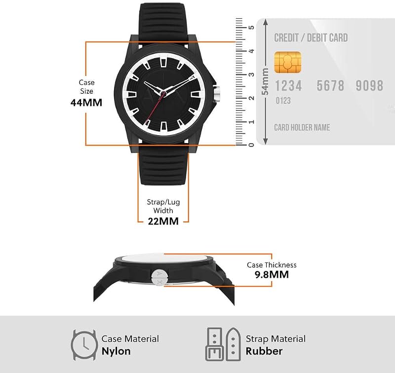 Herren Quarz 3 Zeiger Uhr mit Armband AX2520