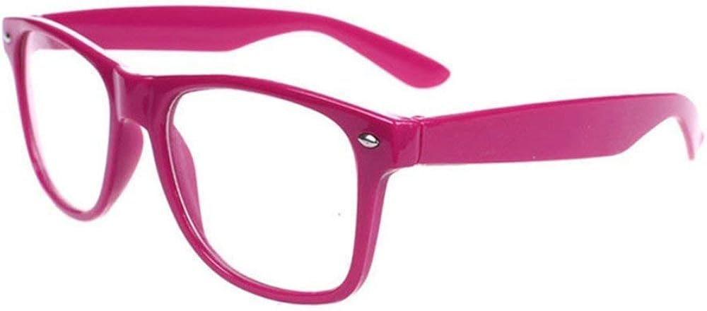 FancyG Classic Retro Fashion Style Clear Lenses Glasses Frame Eyewear - Orange: Clothing